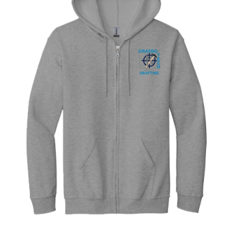 Drafting Full Zip Unisex Sweatshirt