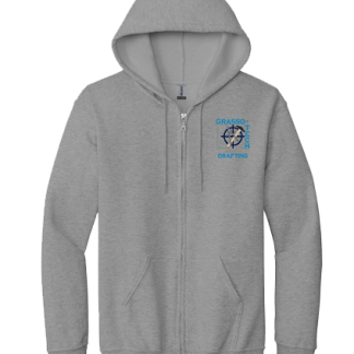 Drafting Full Zip Hooded Sweatshirt - <p style="color: red;"><strong>Youth</strong></p>