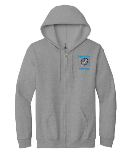 Drafting Full Zip Hooded Sweatshirt - <p style="color: red;"><strong>Youth</strong></p>