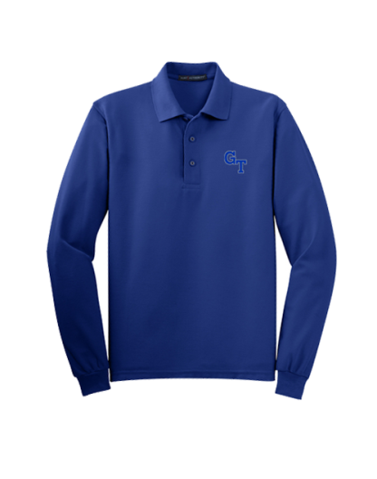 Mens Long Sleeve Polo Embroidered - Image 3
