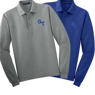 Mens Long Sleeve Polo Embroidered