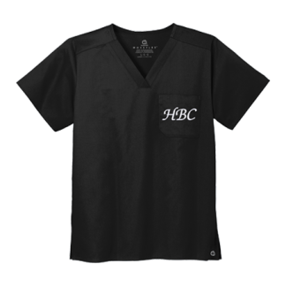Cosmetology Embroidered Scrub Top