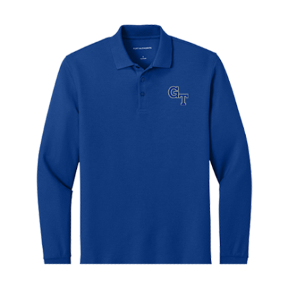 Academic Long Sleeve Polo Embroidered - <p style="color: red;"><strong>Youth</strong></p>