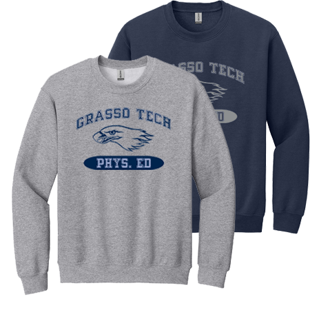 Phys Ed Crew Sweatshirt Printed (Optional) - <p style="color: red;"><strong>Youth</strong></p>