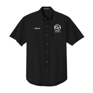 Welding Embroidered Short Sleeve Cotton Twill Work Shirt