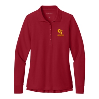 Information Technology Long Sleeve Polo Embroidered - <p style="color: #ff1493;"><strong>Women's</strong></p>