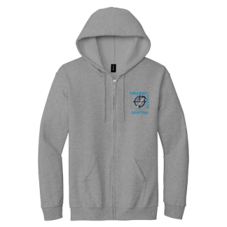 Drafting Full Zip Hooded Sweatshirt - <p style="color: red;"><strong>Youth</strong></p>